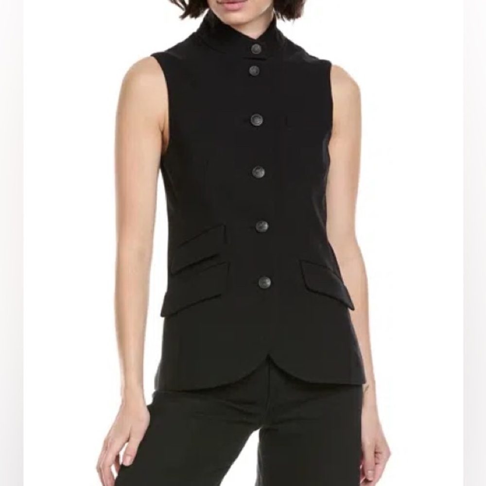 RAG & BONE Slade Ponte Vest | Black | Size 0